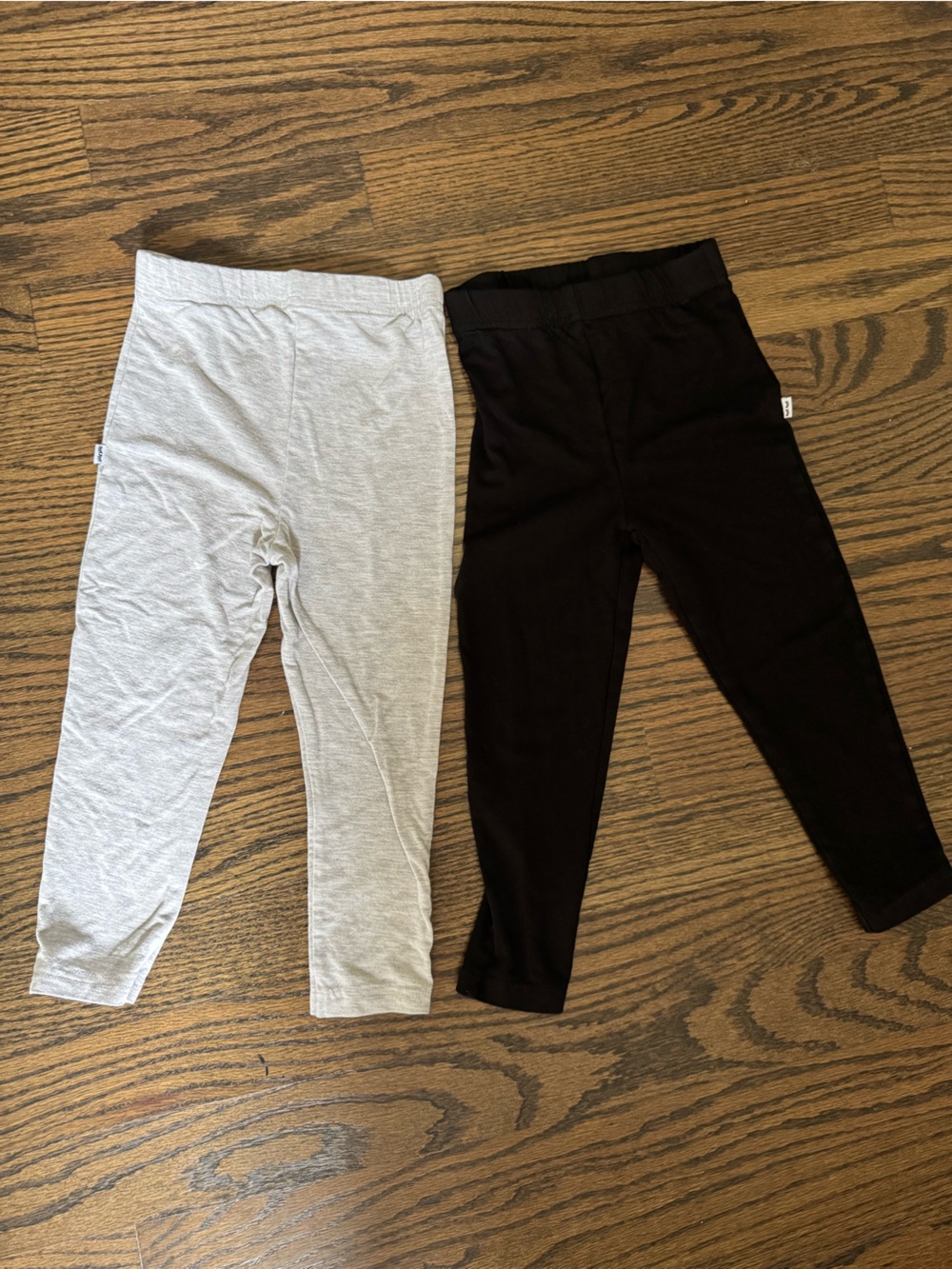 Little Sleepies Play Leggings - Black and Light Gray